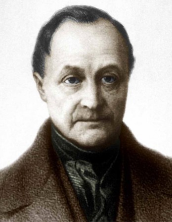 Color image of French philosopher Auguste Comte.