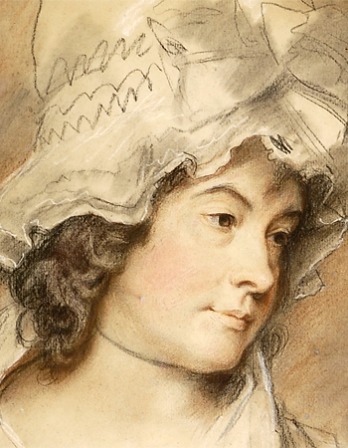 Portrait of English novelist and poet Charlotte Smith.