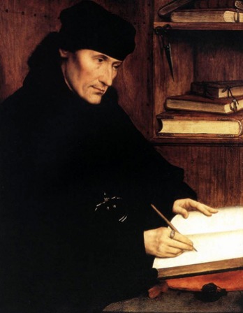 Painting of humanist and scholar Erasmus.