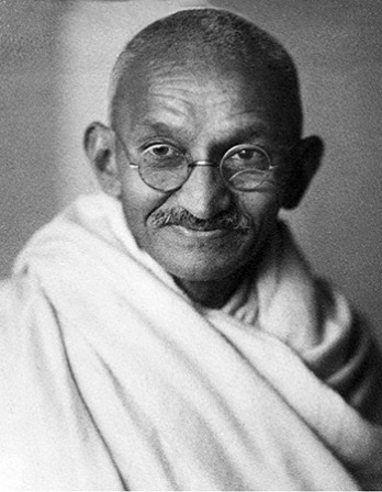 Indian leader Mahatma Gandhi.
