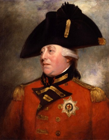 Portrait of King George III in military dress.