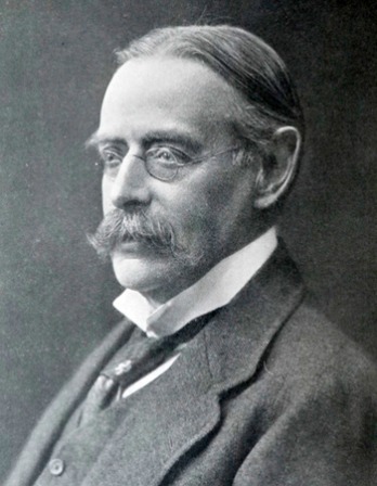 Photograph of English literary historian and critic Edmund Gosse.