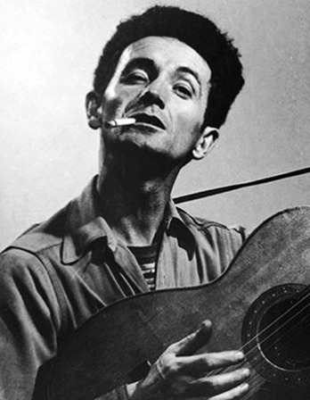 American singer and songwriter Woody Guthrie.