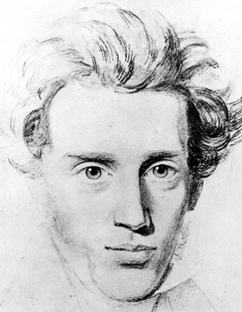 Drawing of Danish philosopher Søren Kierkegaard.