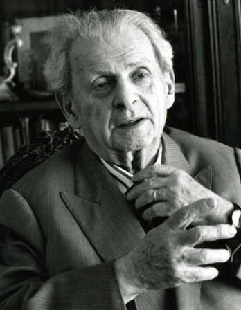 Photograph of Lithuanian-born French philosopher Emmanuel Lévinas.