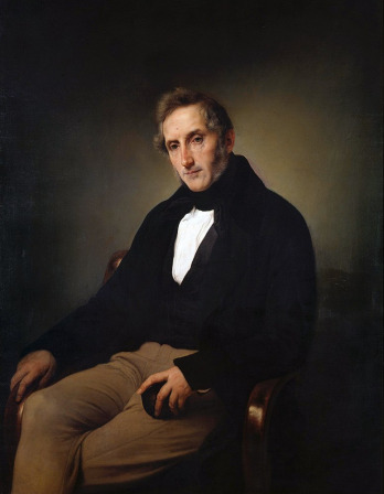 A portrait of Alessandro Manzoni.