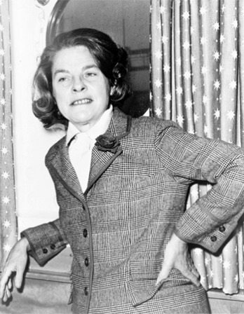 Mary McCarthy Black and white photograph of critic and novelist Mary McCarthy.
