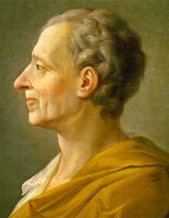 Portrait of French political philosopher Montesquieu.
