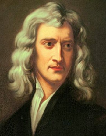 Portrait of English physicist and mathematician Isaac Newton.