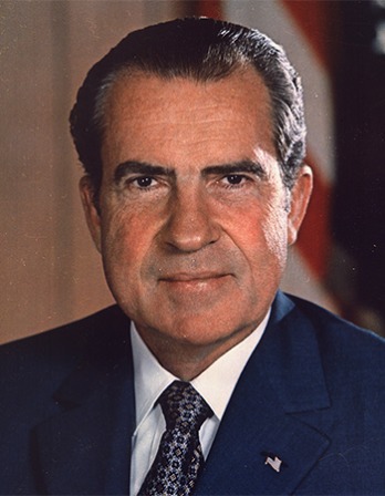 Former President of the United States Richard Nixon.