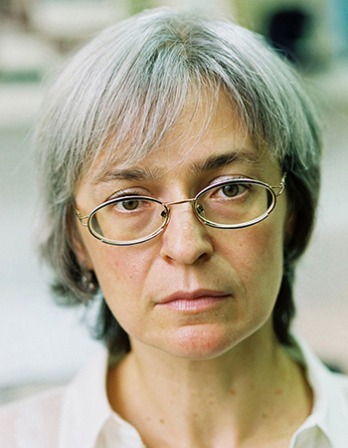 Photograph of Russian journalist Anna Politkovskaya.