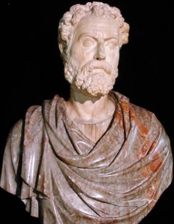 Sculpture bust of Roman teacher and writer Quintilian.