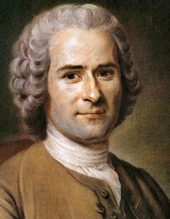 Portrait of Swiss-born philosopher, writer, and political theorist Jean-Jacques Rousseau.