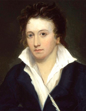Portrait of English Romantic poet Percy Bysshe Shelley.