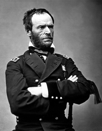 American civil war general William Tecumseh Sherman.