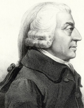 Engraving of Scottish economist Adam Smith.