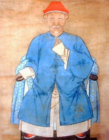 Portrait of Chinese fiction writer Pu Songling.