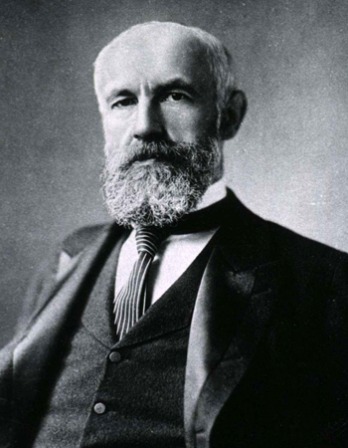 Black and white photograph of psychologist G. Stanley Hall.