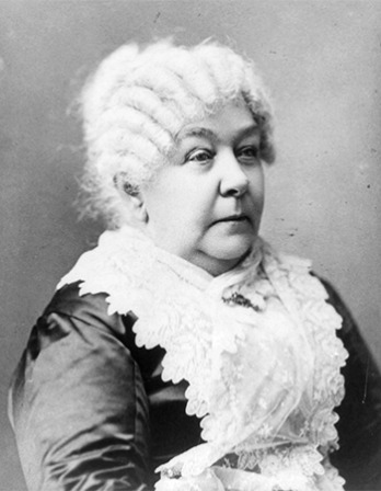 Photograph of American women's rights leader Elizabeth Cady Stanton.