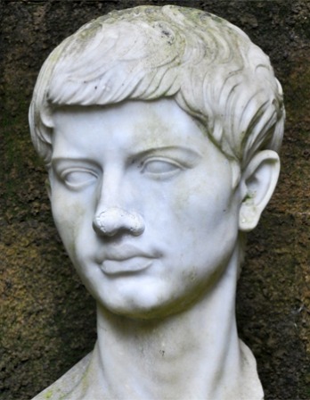 Portrait bust of Roman poet Virgil.