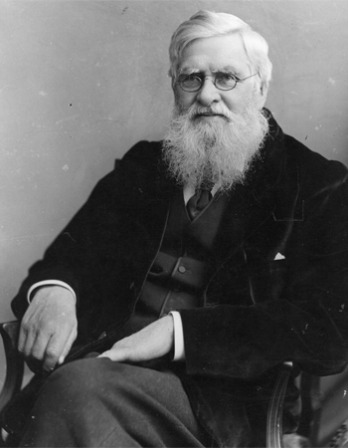 Photograph of British humanist, naturalist, and critic Alfred Russel Wallace.
