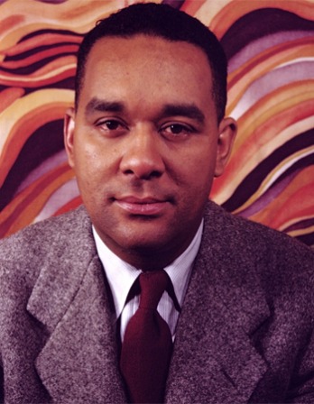 Color photograph of American novelist and short-story writer Richard Wright.