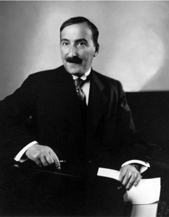 Black and white photograph of Austrian writer Stefan Zweig.