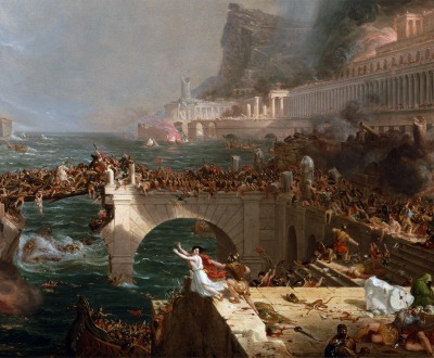 The Course of Empire: Destruction, by Thomas Cole, 1836. 