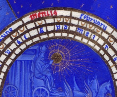 A medieval calendar for February.