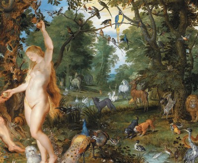 The garden of Eden with the Fall of Man, by Peter Paul Rubens and Jan Brueghel the Elder, c. 1615. Mauritshuis, The Hague, Netherlands.