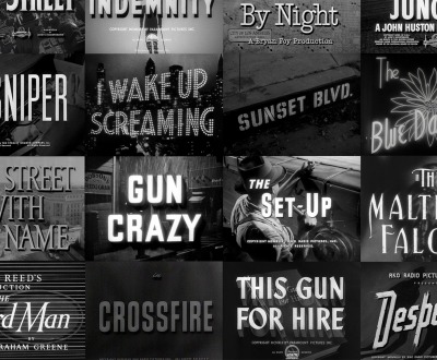 Film noir title screens.