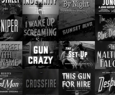 Film noir title screens. Film noir title screens.