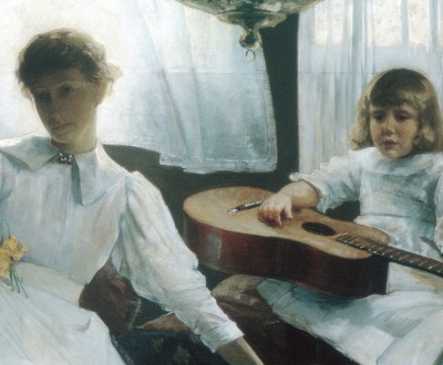 Idle Hours, by Julian Alden Weir, 1888. The Metropolitian Museum of Art. Gift of Several Gentlemen, 1888