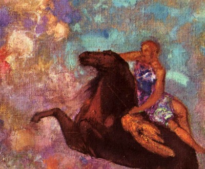 Muse on Pegasus, by Odilon Redon, c. 1900.