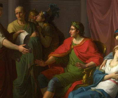 Virgil reading the Aeneid to Augustus and Octavia, by Jean-Joseph Taillasson, 1787.