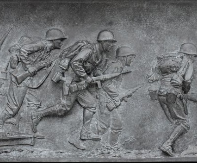 Bas relief, World War II Memorial, Library of Congress