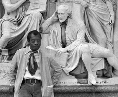 James Baldwin at the Albert Memorial, c. 1969.