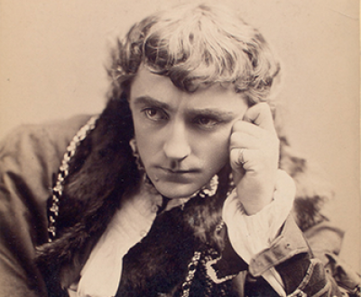 Kyrle Bellew as Hamlet, c. 1875. New York Public Library, Billy Rose Theatre Division.