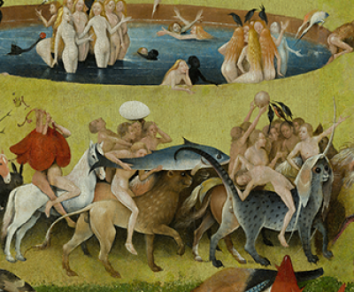 The Garden of Earthly Delights (detail), by Hieronymus Bosch, 1490–1510. Prado Museum.