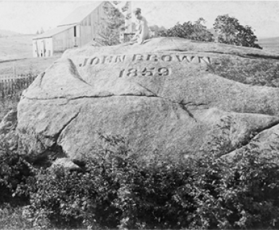 John Brown’s grave and the “Big Rock,” North Elba, New York, c. 1896. Photograph by Seneca Ray Stoddard. Library of Congress, Prints and Photographs Division.