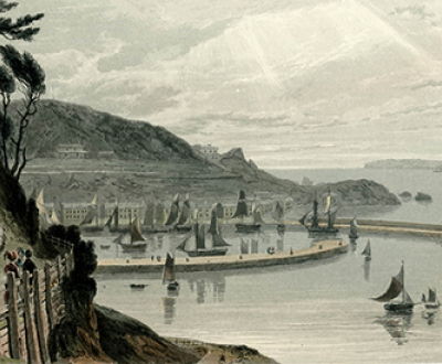Torquay, Devon, by William Daniell, 1825. The British Museum.