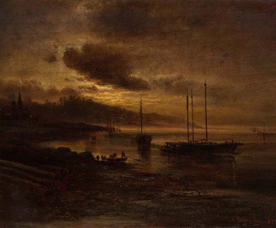 Night Scene on the Volga, by Alexei Kondratievich Savrasov, 1871. 