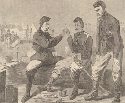 Thanksgiving Day in the Army—After Dinner: The Wish-Bone.