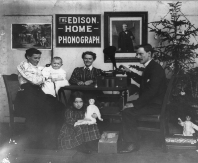 Family listening to an Edison Home Phonograph, c. 1897. Library of Congress, Prints and Photographs Division, Washington, DC.