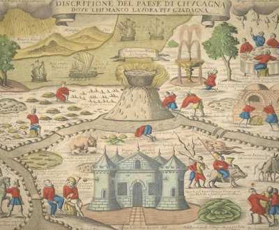 The Land of Cockaigne, where working people are sent to a fortress-prison while others enjoy plenty.