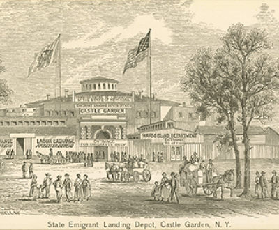 State Emigrant Landing Depot, Castle Garden, New York, 1861. The New York Public Library, The Miriam and Ira D. Wallach Division of Art, Prints and Photographs: Print Collection.