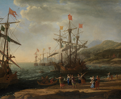 The Trojan Women Setting Fire to Their Fleet (detail), by Claude Lorrain (Claude Gellée), c. 1643. The Metropolitan Museum of Art, Fletcher Fund, 1955.