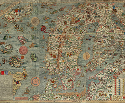Carta Marina, by Olaus Magnus, 1539. Wikimedia Commons.