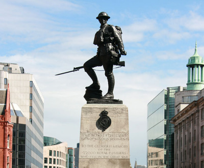 Royal Fusiliers War Memorial, 2011. Photograph by Robert Scarth.