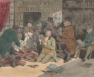 Book Dealers Inspect a Library, by Henri Bonaventure Monnier, 1829. Rijksmuseum.